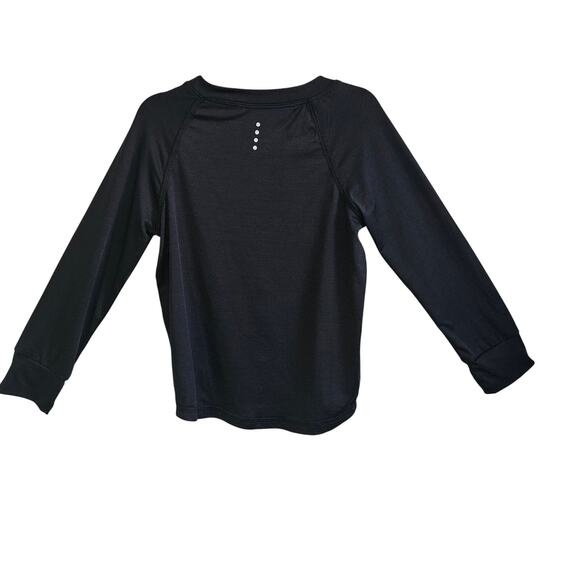 Primary Per4orm Kids Size 4-5 Long Sleeve Tee Shirt Solid Black Sporty Basic - Picture 4 of 4